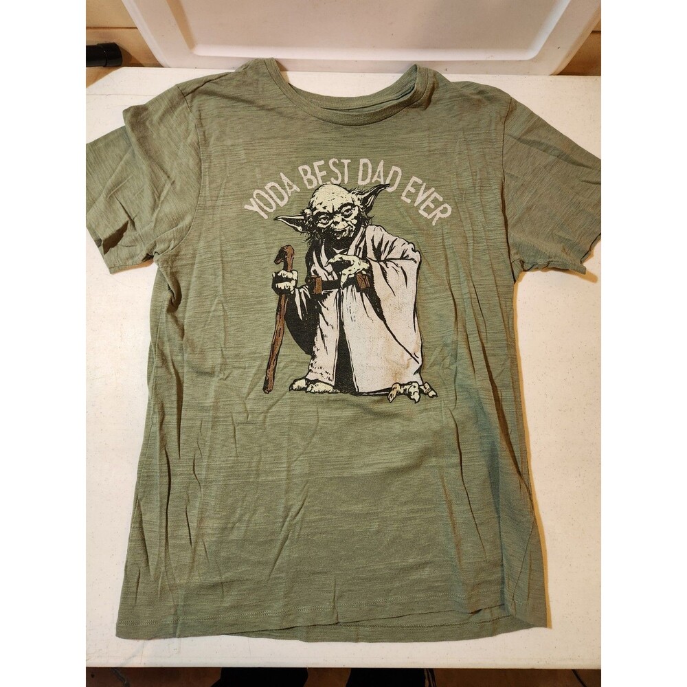 Disney's Star Wars Yoda Best Dad Ever Graphic Tee Mens Large Green Large T-SHIRT